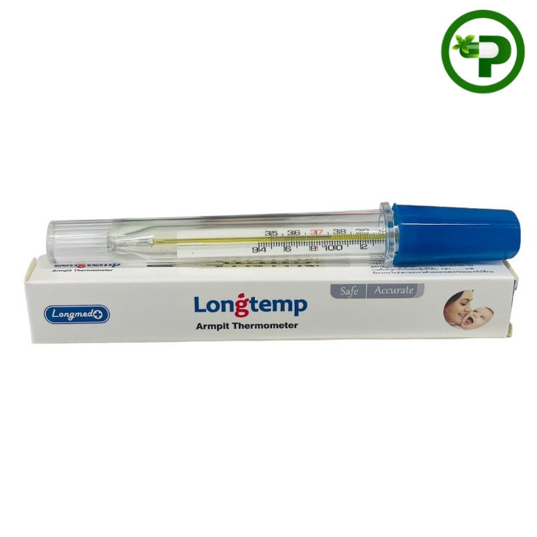 LONGTEMP ลองเทม ปรอทวัดไข้ ปรอทแก้ว เด็กผู้ใหญ่[1อัน]
