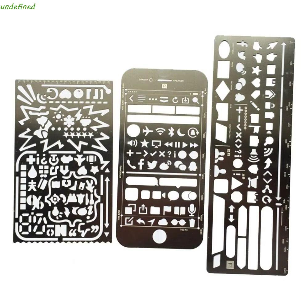 JARREDIW Hollowed Out Ruler, Cat Shape สแตนเลส Template Ruler, Creative School Projects Smooth Surfa