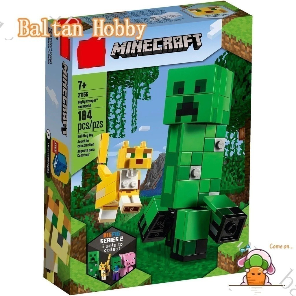 GMR Toy RM1Y เข้ากันได้กับ /Minecraft/Creeper พร้อม Ocelot/21156/11474/บล็อกตัวต่อ/ของเล่น EQ1