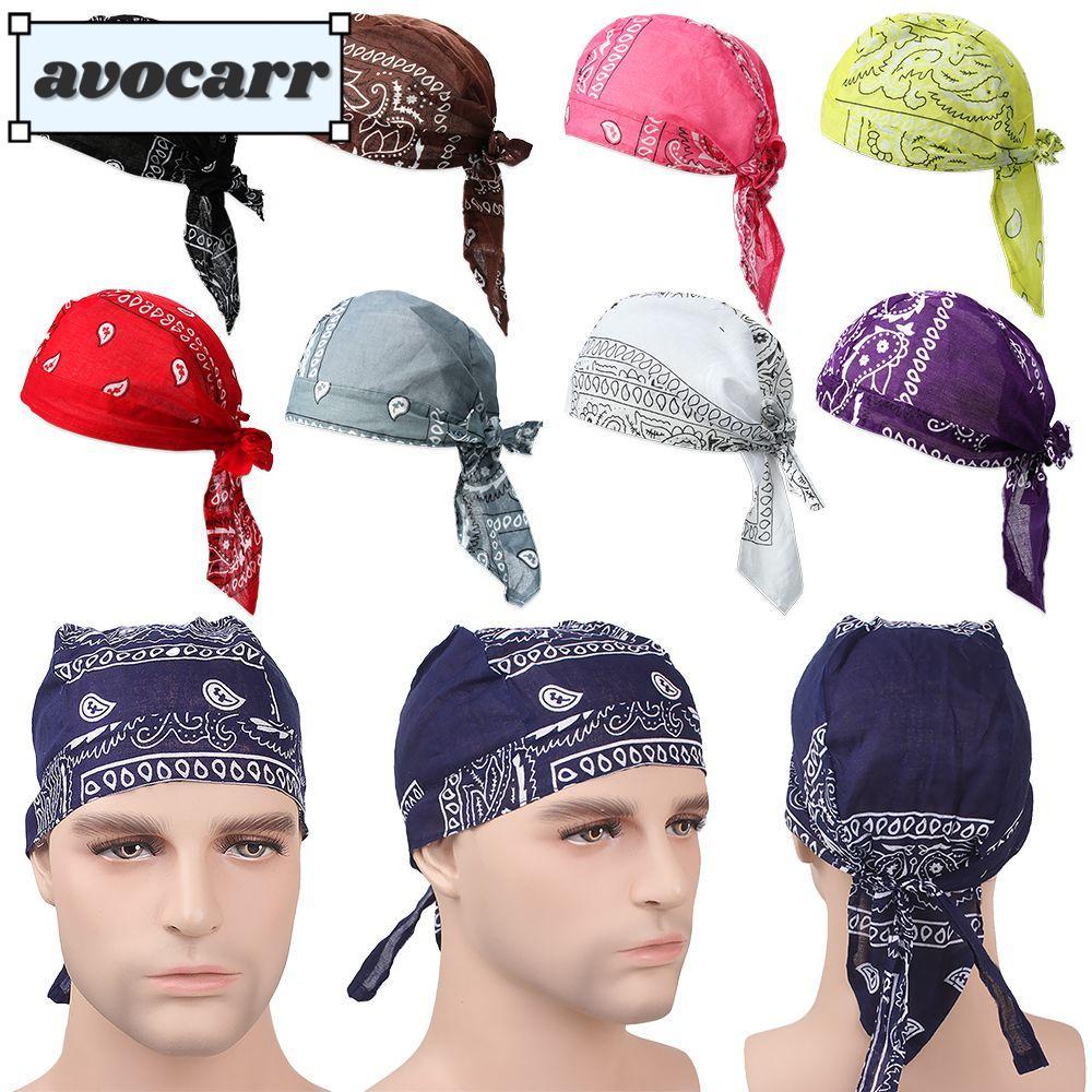 AVOCARR Pirate Hat Outdoor Sport Cotton Quick Dry Elastic Headscarf Bandana