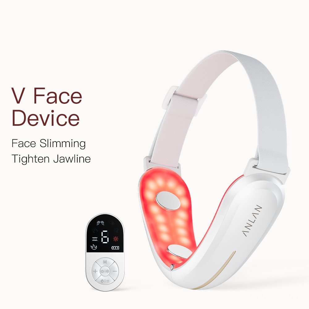 ANLAN V-Face Lifting Device EMS Massage Double Chin V-shaped Face Slimming Red/Blue Light