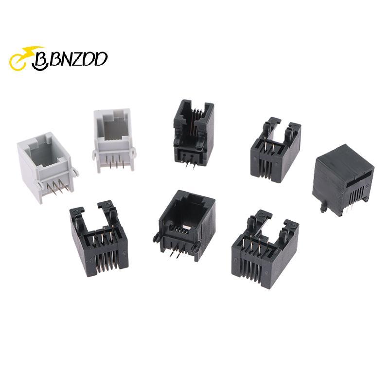 [BBNZDD] 10PCS RJ11 โทรศัพท์ Soet ขาโค้ง 95001 4P4C 6P6C 6P4C หญิง Ja Pcb Connector โทรศัพท์ Soet BV