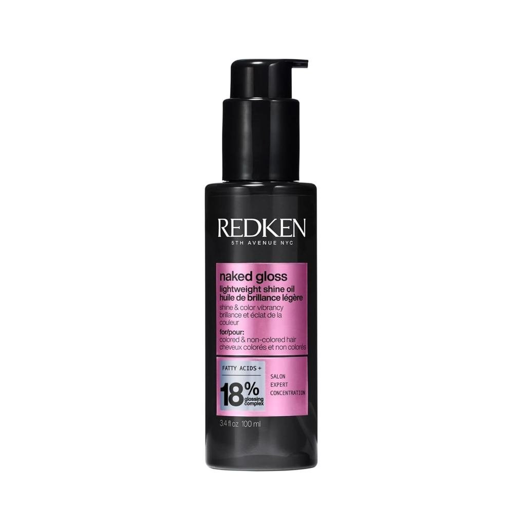 Redken Naked Gloss Shine Hair Oil-Adds Shine & Enhances Color Vibriancy, ป้องกันความร้อนน้ําหนักเบา,