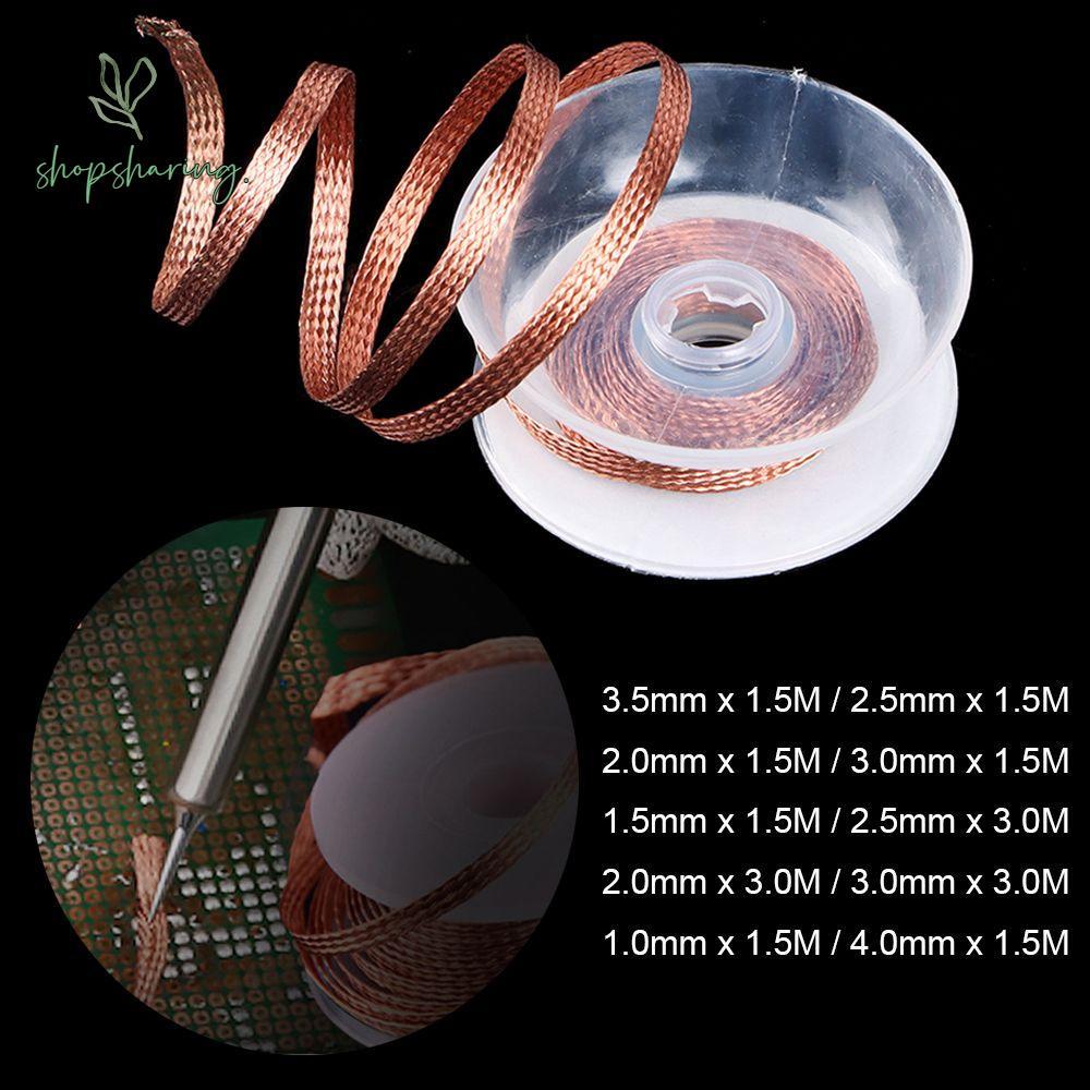 SHOPSHARING Desoldering Braid Tape Tool ลบทําความสะอาด Soldering Wick
