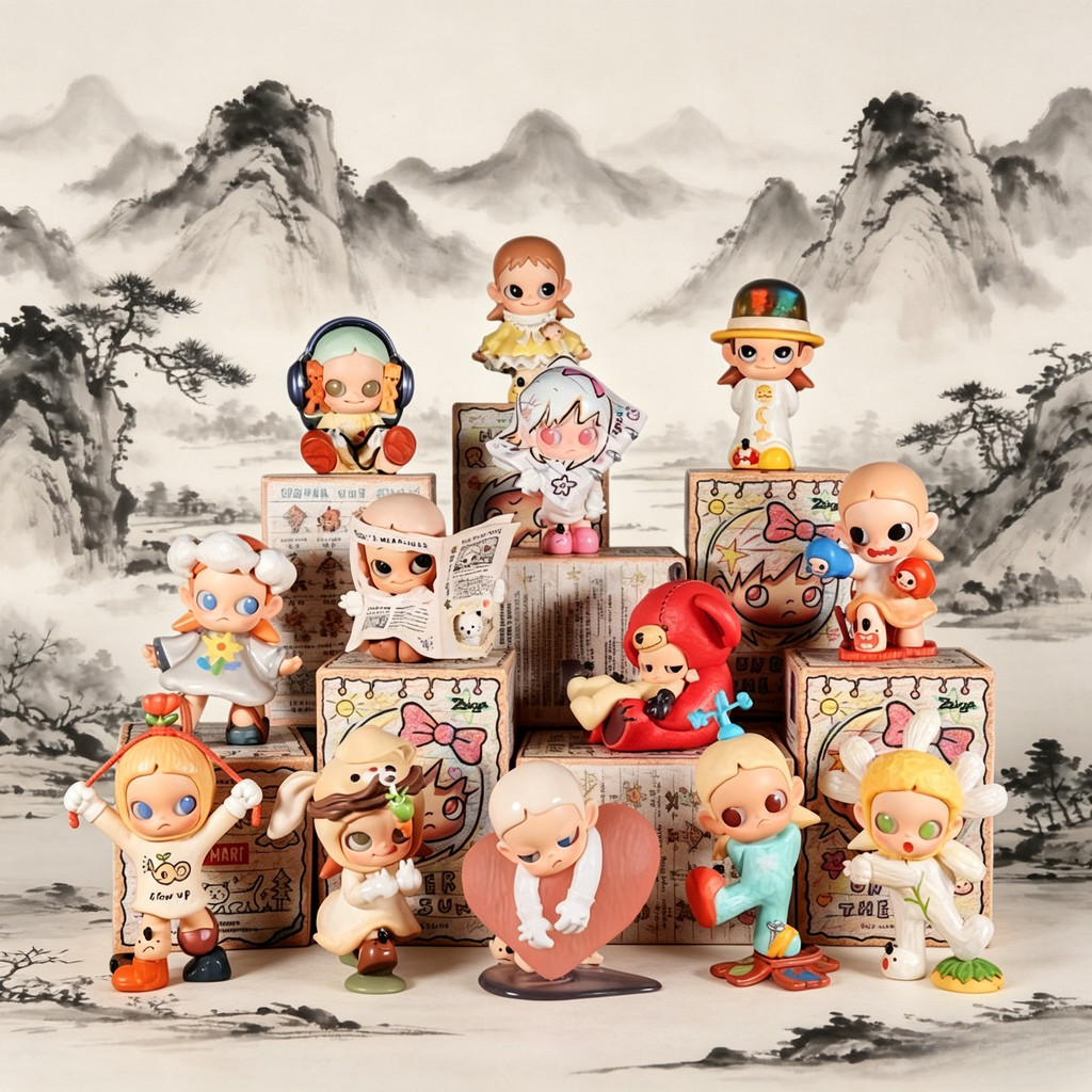 POPMART ZSIGA Under the Sun Series เครื่องประดับ Figure-Made Mystery Box ของขวัญของเล่นอินเทรนด์