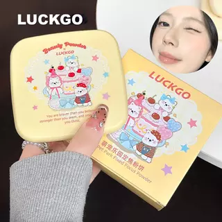 แป้งฝุ่น LUCKGO ให้ผิวแมตต์ กันน้ำ เซ็ตเมคอัพได้นาน 24 ชั่วโมง กันเหงื่อ และติดทนนาน ขนาด 20 กรัม เครื่องสำอางปริมาณมาก