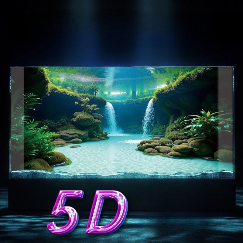 ใหม่ตู้ปลาพื้นหลังสติกเกอร์ 3d สามมิติความละเอียดสูงภาพ 5d Aquarium ศิลปะแนวคิดพืชน้ําภูมิทัศน์ตกแต่ง Mur