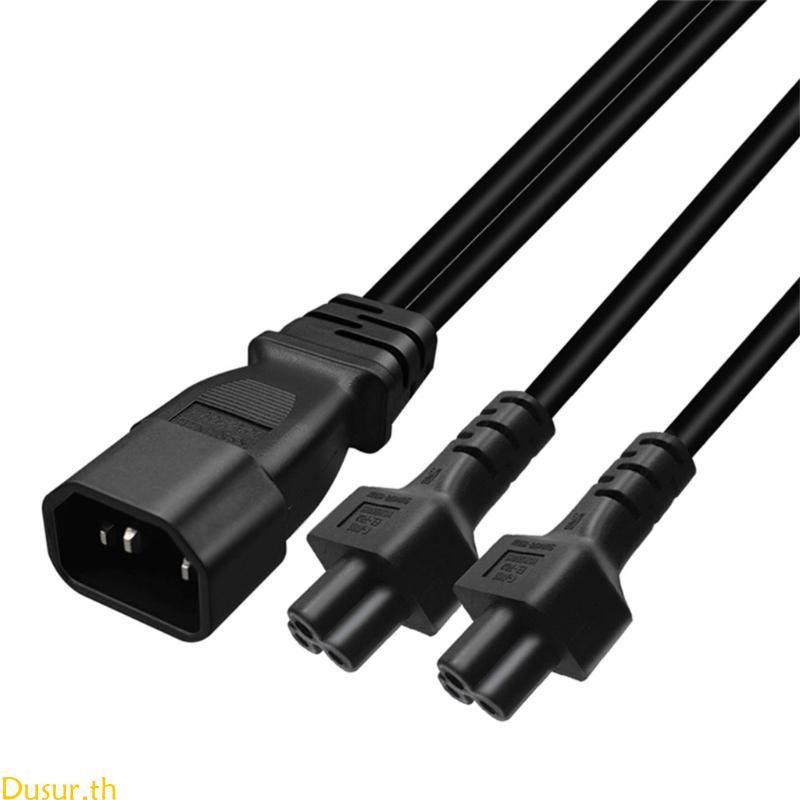 Dusur IEC C14 ชายปลั๊กสายไฟสําหรับ IEC320-C5 + C5 หญิงสายต่อ