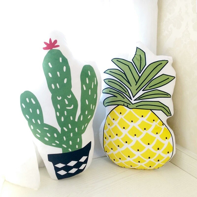IH5T ins Super Soft Special-Shaped Pineapple Cactus Car โซฟา Bay Window Unicorn ห้องนอน Bay Window P