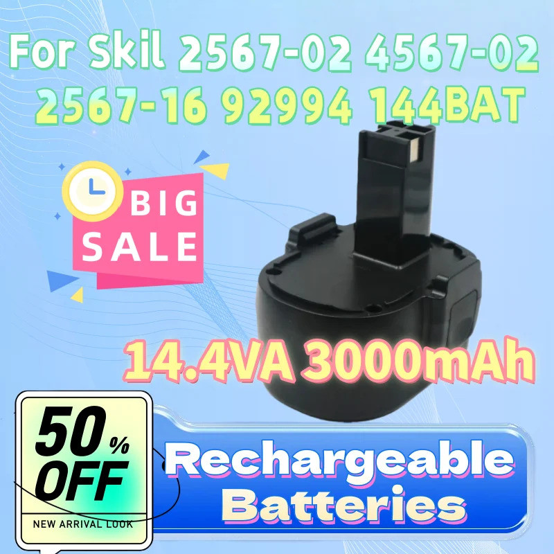 สําหรับ Skil 2567-02 4567-02 2567-16 92994 144BAT ไขควงไฟฟ้าสว่านไฟฟ้าเครื่องมือแบตเตอรี่ใหม่ 14.4VA