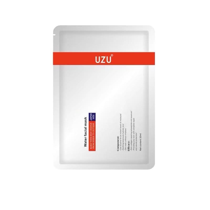1 แพ็ค 5 แผ่น UZU Water Facial Mask, Moisturizing Mask ing Hydrating Firming Lifting Facial Mask, 30