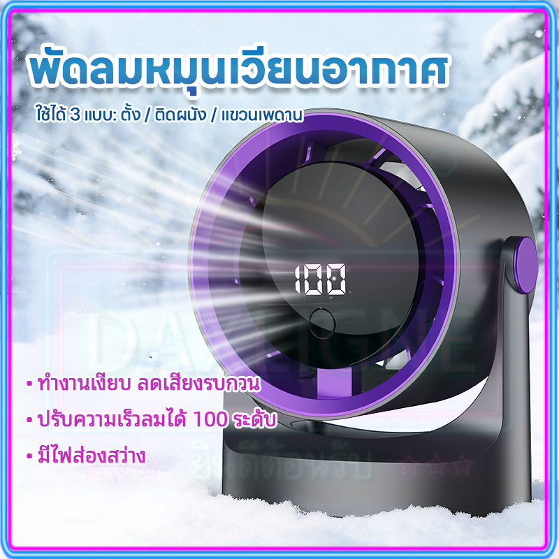 ✅สต็อกไทย✅ 3 in 1 พัดลมไร้สายจำเป็นหน้าร้อน ใช้ได้ทั้งตั้งโต๊ะ/แขวน ปรับ ชาร์จType-C ลดร้อนกลางแจ้ง พัดลมตั้งโต๊ะพกพา