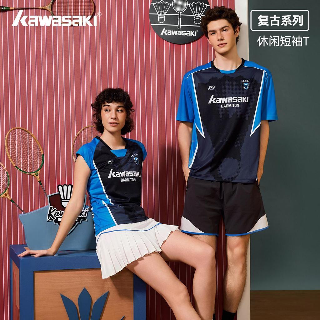 Kawasaki kawasaki Badminton Jersey Unisex ฤดูร้อน Breathable Retro เสื้อยืดการฝึกอบรม Quick-Drying ก