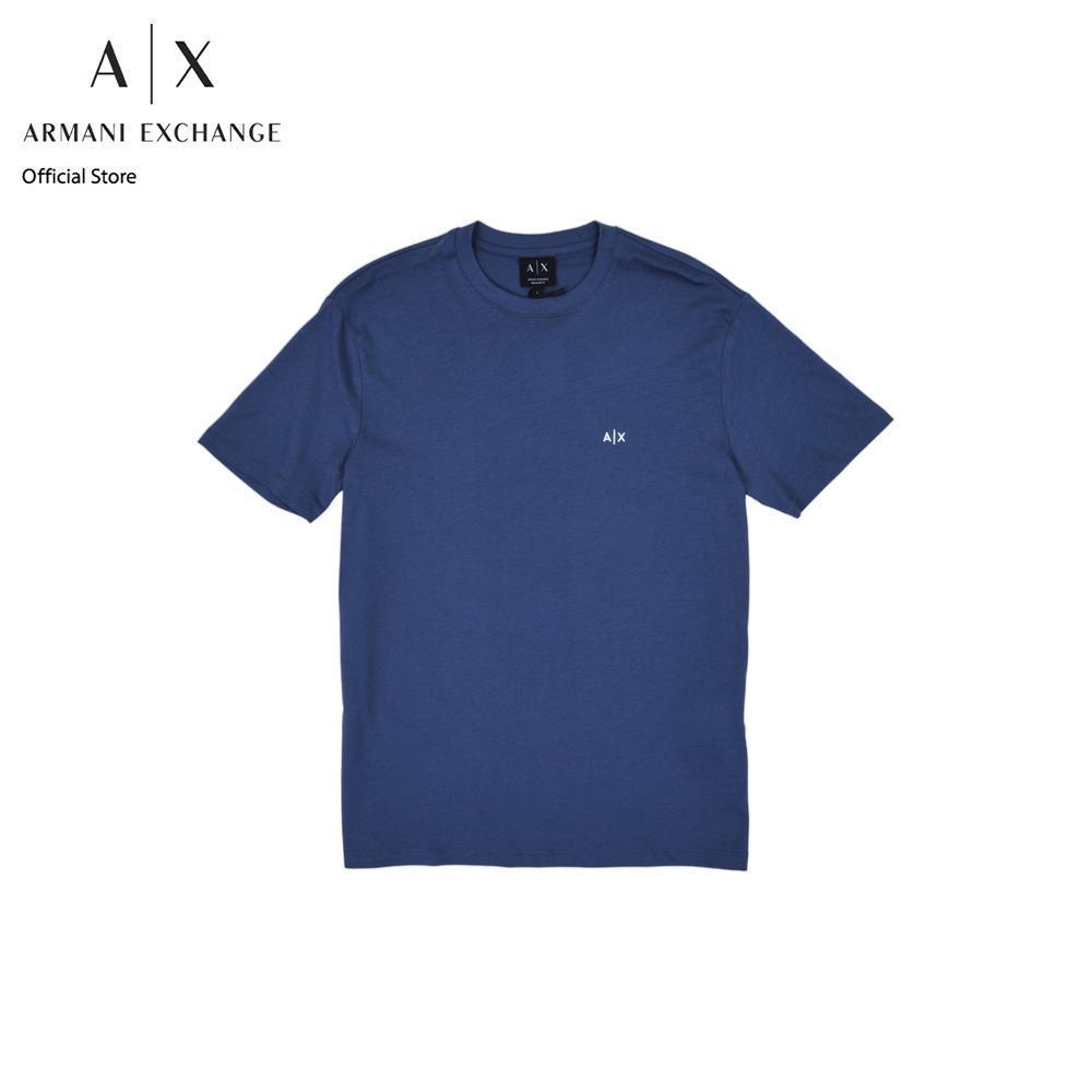 Armani Exchange เสื้อยืดผู้ชาย รุ่น XM001568-AF10358-U9302 สีฟ้า