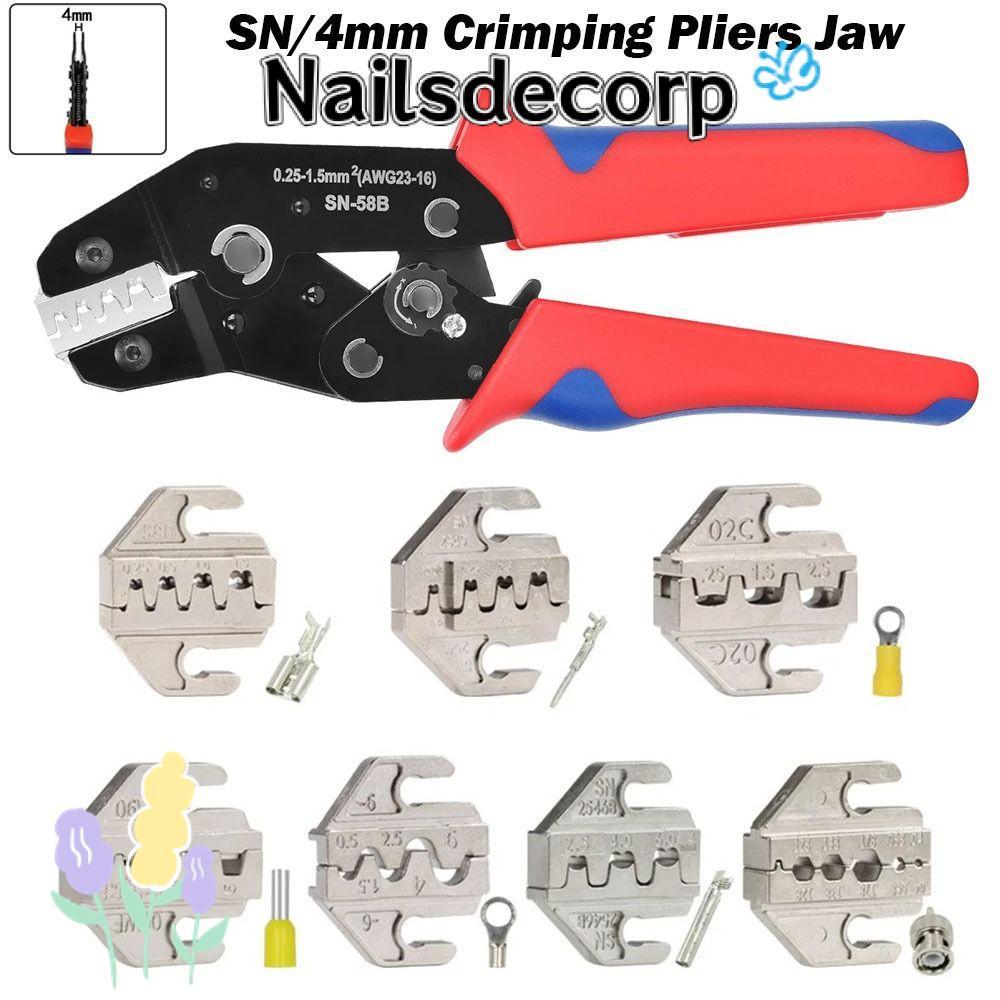 NAILS SN CRIMPING คีม Jaw, SN-2546B 02C กว้าง 4 มม. CRIMPING คีมขากรรไกร,โลหะผสม 48B 58B 06WF 2549 0