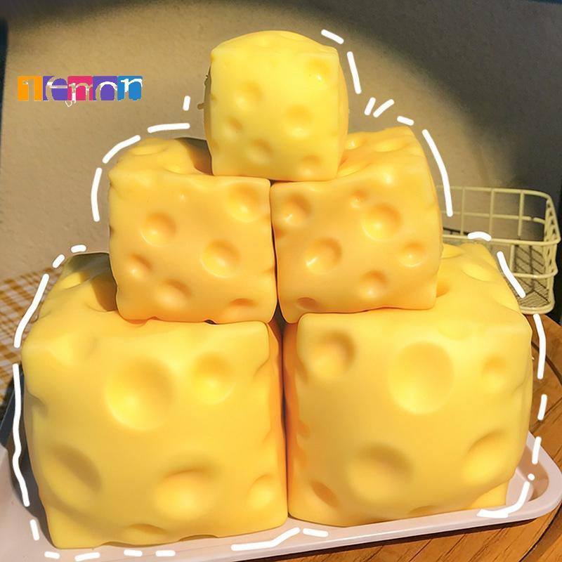 [มะนาว] ของเล่นบีบชีสขนาดยักษ์บรรเทาความเครียดสกุชชี่ของเล่นชีสอยู่ไม่สุขสําหรับผู้ใหญ่เด็กความวิตกกังวลปล่อยโต๊ะโรงเรียนใหม่