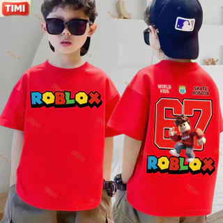 【จัดส่งไทย】TIMI ร้าน Kids T เสื้อเด็ก ผลิตจากผ้าฝ้าย 100% พิมพ์ลาย roblox เหมาะ เด็กผู้ชาย และ เด็กผู้หญิง #2