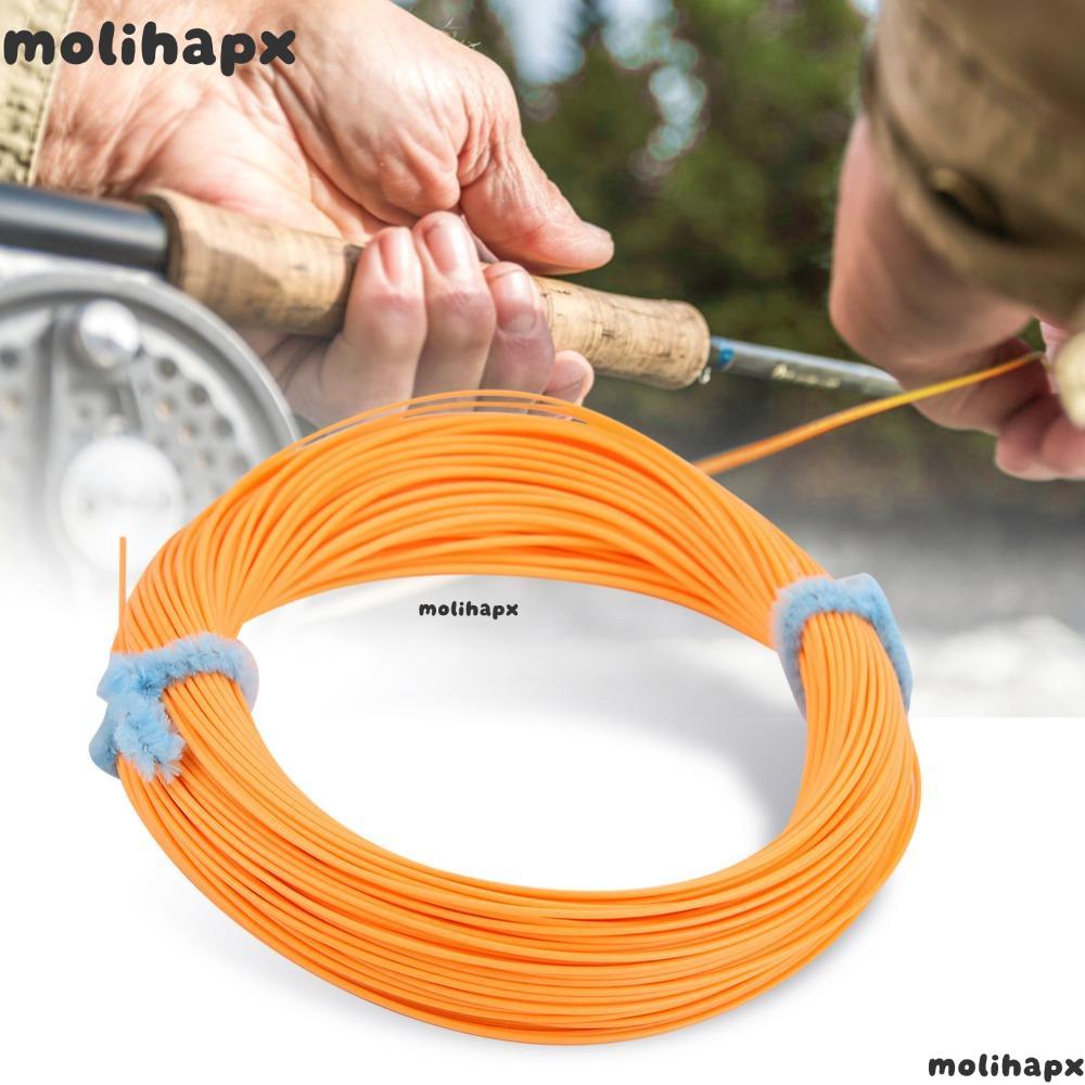 MOLIH Fly สายตกปลา, ไนลอนหลายสีลอย Fly สายตกปลา, ทนทาน 100FT 3wt 4wt 5wt 6wt 7wt 8wt Fly Line น้ําจื