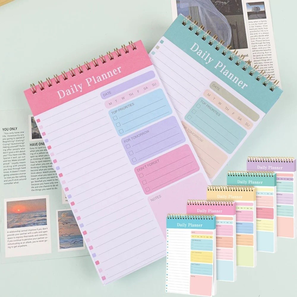สมุดแพลนเนอร์รายวัน A5 สมุด To Do List สันห่วง จดงาน จดเรียน บันทึกประจำวัน สำหรับนักเรียน ออฟฟิศ 1 เล่ม 5 เล่ม