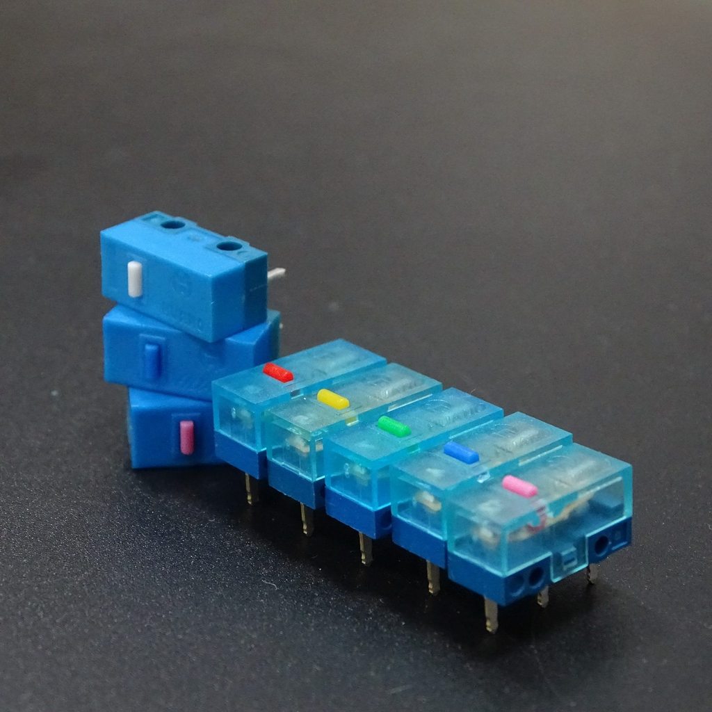 ของแท้ HUANO HUANO Blue Shell Blue Transparent Pink Dot White Dot Blue Dot Mouse Micro Switch Button