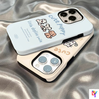 เคสโทรศัพท์สองในหนึ่งเดียว Apple 16/17Promax 15Pro เคสโทรศัพท์ Iphone14plus น่ารัก 13pro Puppy 12 Cat 11Promax 7/8Plus ซิลิโคนอ่อนนุ่ม + ฟิล์มแข็ง