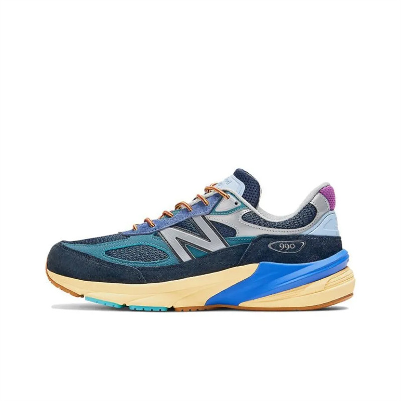 สินค้าแท้อย่างเป็นทางการ New Balance NB 990 v6 Blue M990AC6 รองเท้าผ้าใบ KVGF
