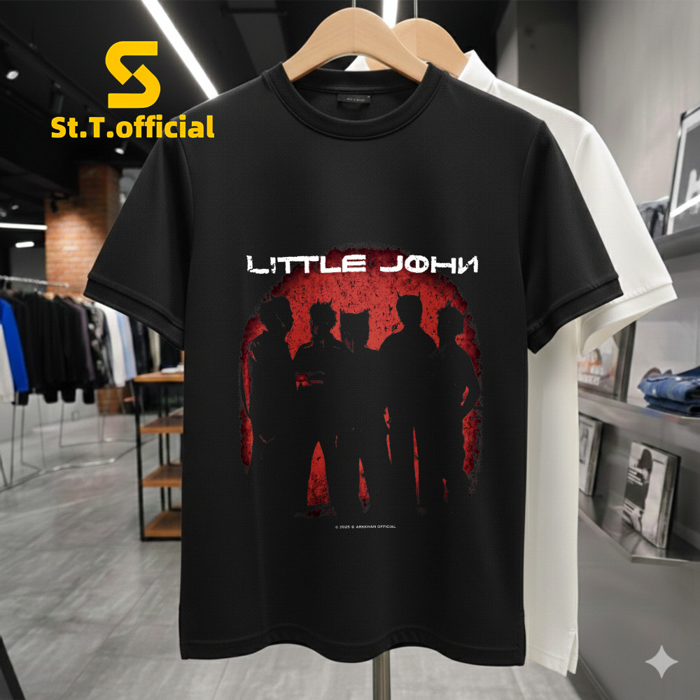 พร้อมส่ง เสื้อยืดผู้ชาย Little John ลายเลือดสีแดงสไตล์เท่ๆ ใส่สบายสุดๆ คอกลมสีพื้น Tshirt