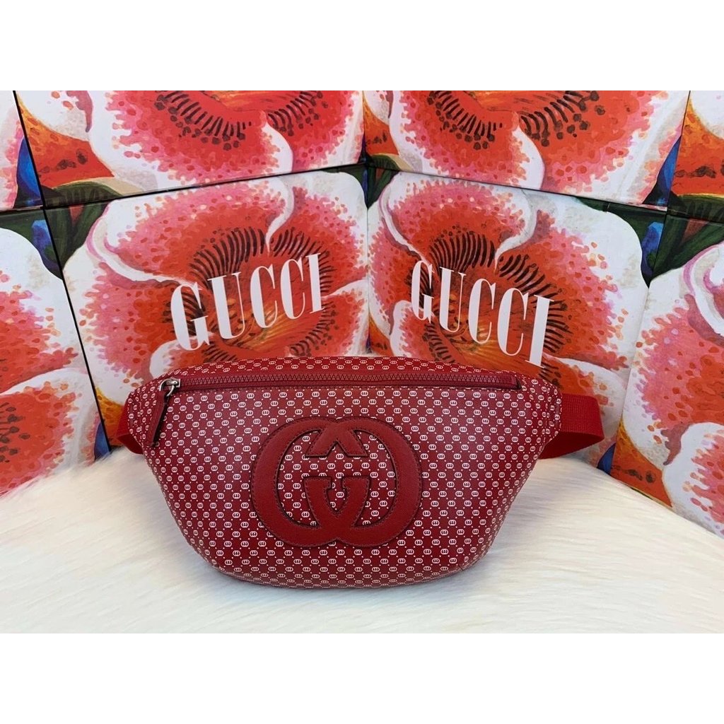 CUCCI Dapper Dan Co-Branded Series กระเป๋าคาดเอว 536416 Men Men Men Bag Double Interlocking Logo กระ
