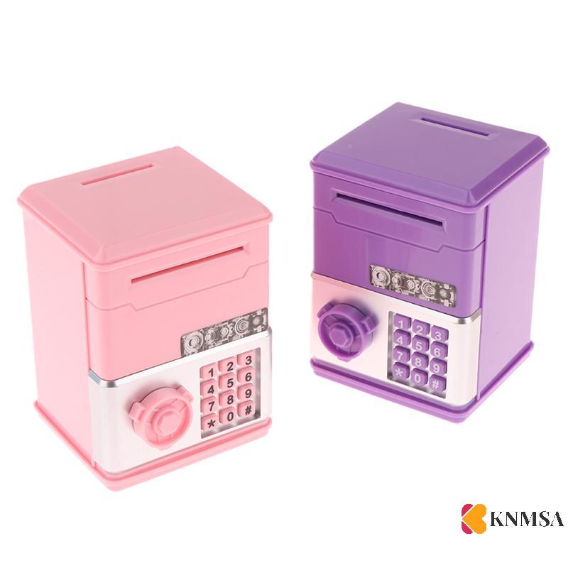 KNMSA] Kids Money Bank รหัสผ่าน Piggy Bank Mini ATM เงินสดเหรียญกล่องเงินสําหรับเด็กของเล่นวันเกิด nksnateckham