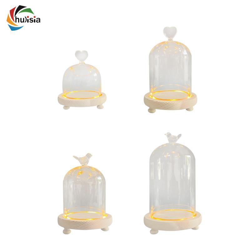 Chulisia Glass Cloche Dome Cloche Dome Cloche Bell Glass Display Case Wedding Clear Bell Jar