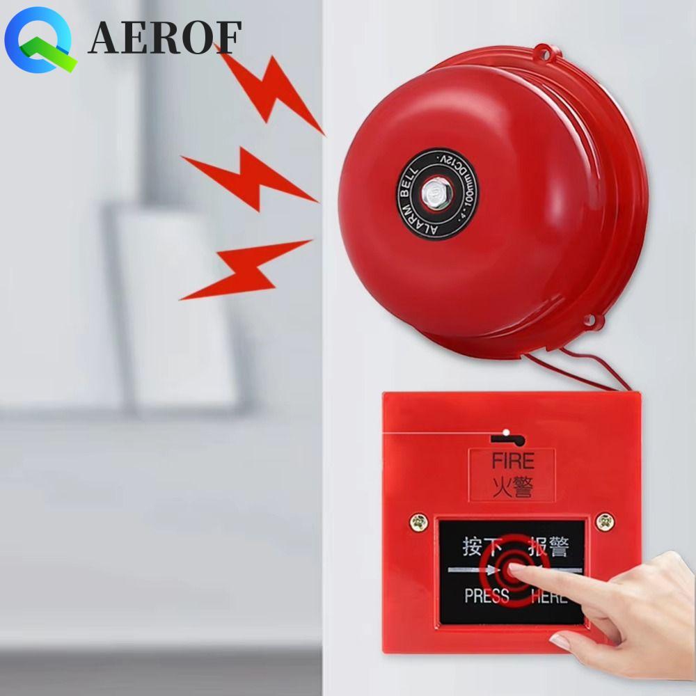 AEROF ภายใน Strike Alarm Bell, AC 220V กันน้ํา Point Fire Alarm, Long Range ภายใน Strike ประเภทกระดิ