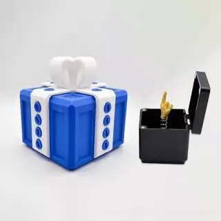 [Jiang] 1 ชุดนิ้วกลางแปลกคริสต์มาสผู้ใหญ่ Surprise กล่องพร้อมสกรู 3D พิมพ์ตลก Prank ของขวัญ Annoying นําเสนอสําหรับเพื่อน TH