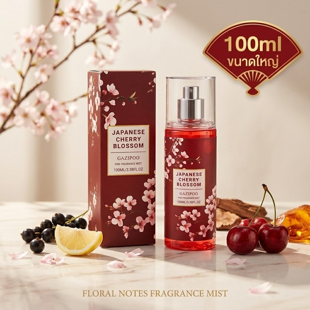 [พร้อมส่ง] GAZIPOO น้ำหอมบอดี้มิสต์ กลิ่น Japanese Cherry Blossom 🌸 หอมหวาน สดชื่น ติดทนนาน Fine Fragrance Mist 100ml