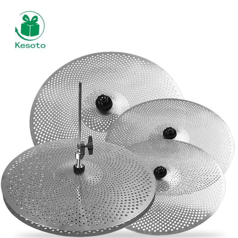 [Ehoyoxa] Percussion Mute Cymbals Set Low Volume Drumming Plates Quiet Practice Cymbals for Music Dr