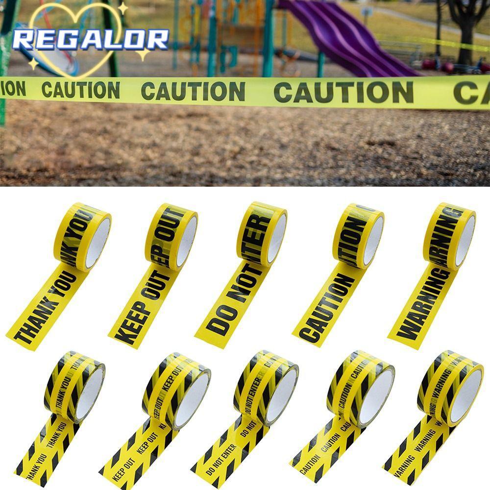 REGALOR0G เทปเตือน, DO NOT ENTER เทปสีเหลืองป้ายระวังกาวเทป,เครื่องมือตกแต่งปาร์ตี้ KEEP OUT 4.8 ซม.