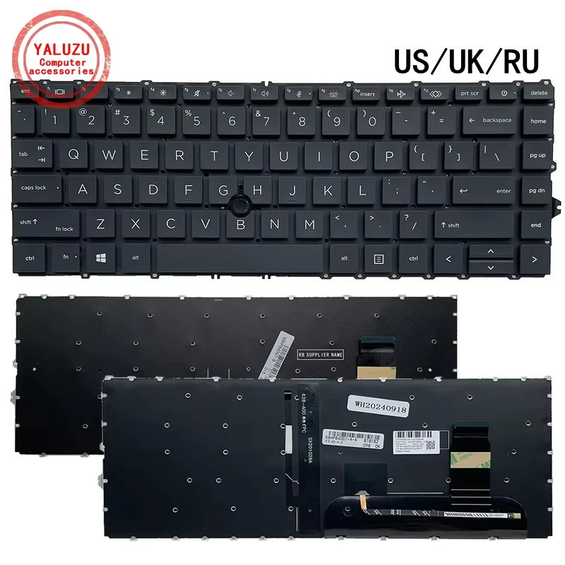 US/UK/RU/AR แป้นพิมพ์แล็ปท็อปสําหรับ HP Elitebook 740 G7 740 G8 840 G7 840 G8 745 845 G7 G8 ZBOOK 14