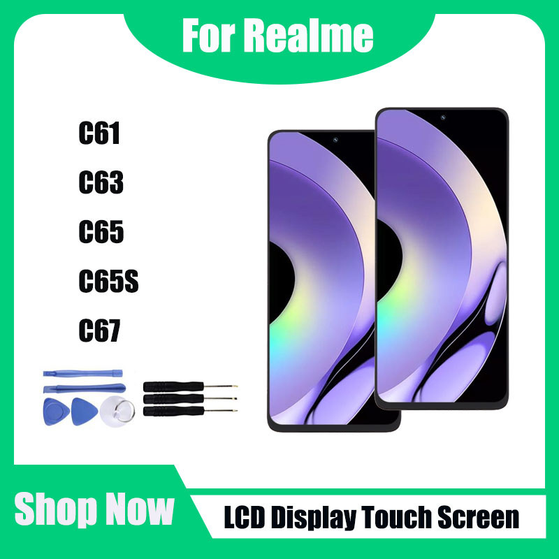 สําหรับRealme C61 C63 C65 C65S C67 จอแสดงผลLCD Touch Screen Replacement