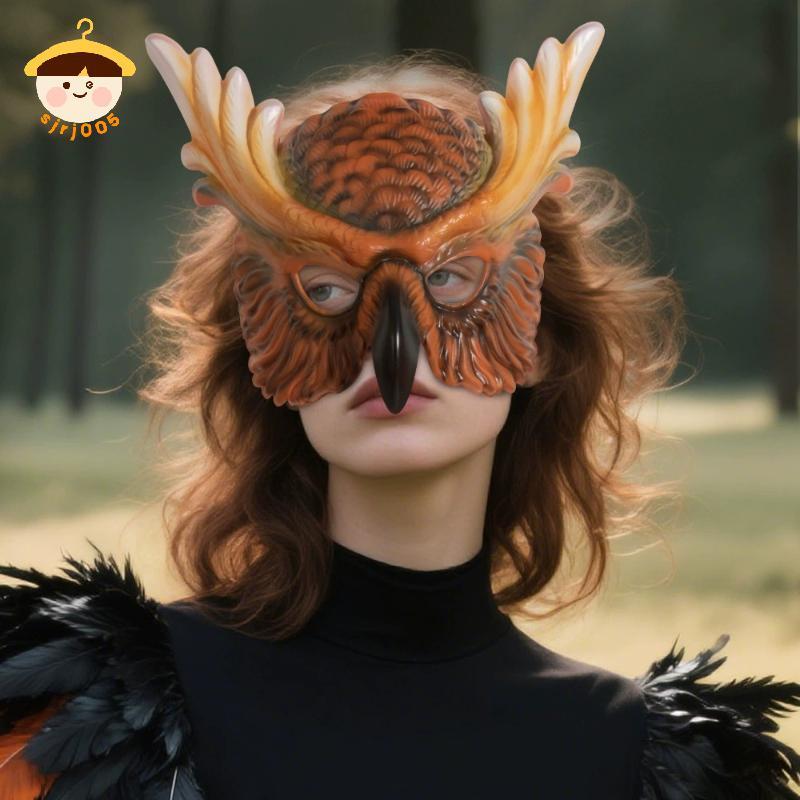 〔8C05〕 ฮาโลวีนหน้ากากนกฮูก Carnival Props หน้ากากนกฮูกเทศกาลคอสเพลย์ Photo Props บรรยากาศ Dance Part