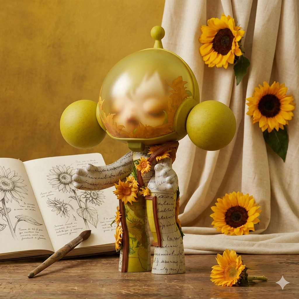 [พร้อมส่ง!] Mega SKULLPANDA 400% Van Gogh Museum Sunflowers