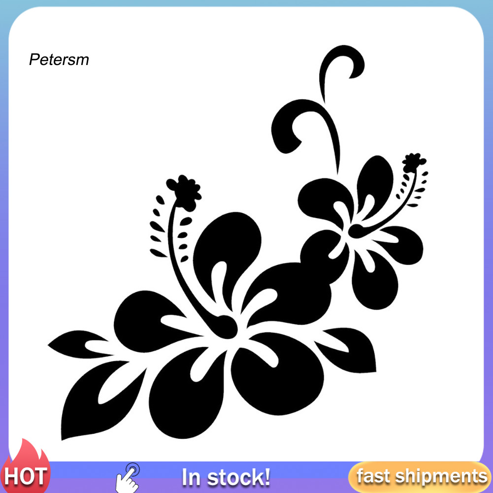 PP ดอกไม้ดอกไม้ Auto Decal สติกเกอร์ Self-กาวรถหน้าต่างตกแต่ง