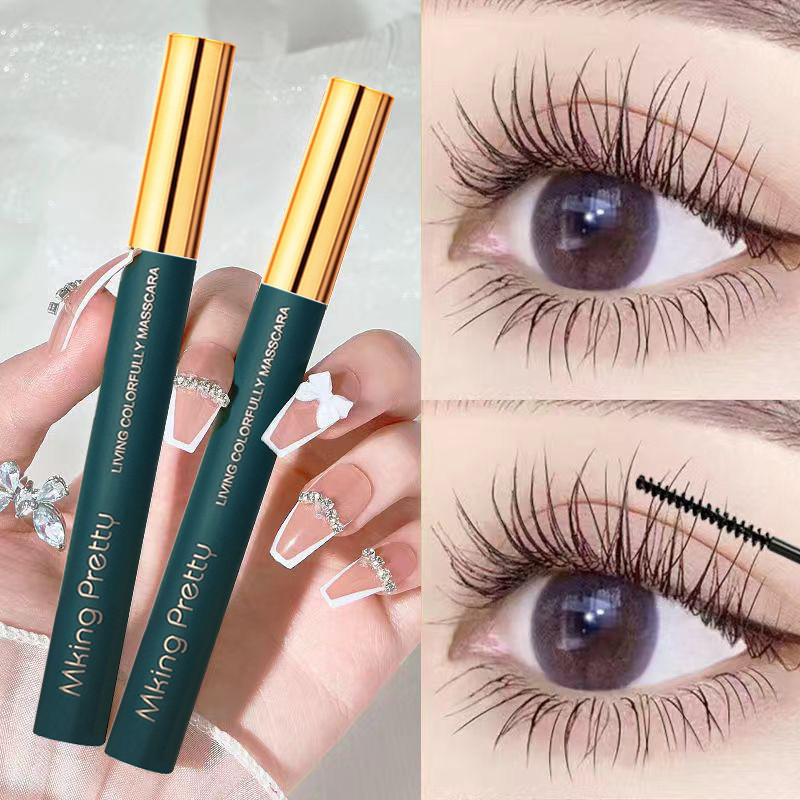 MKING PRETTY สี Ciliary สีมาสคาร่าหญิงยาว Curling Super ยาว Non-Smudge ยาวนานกันน้ํา Sweat-Proof Fin