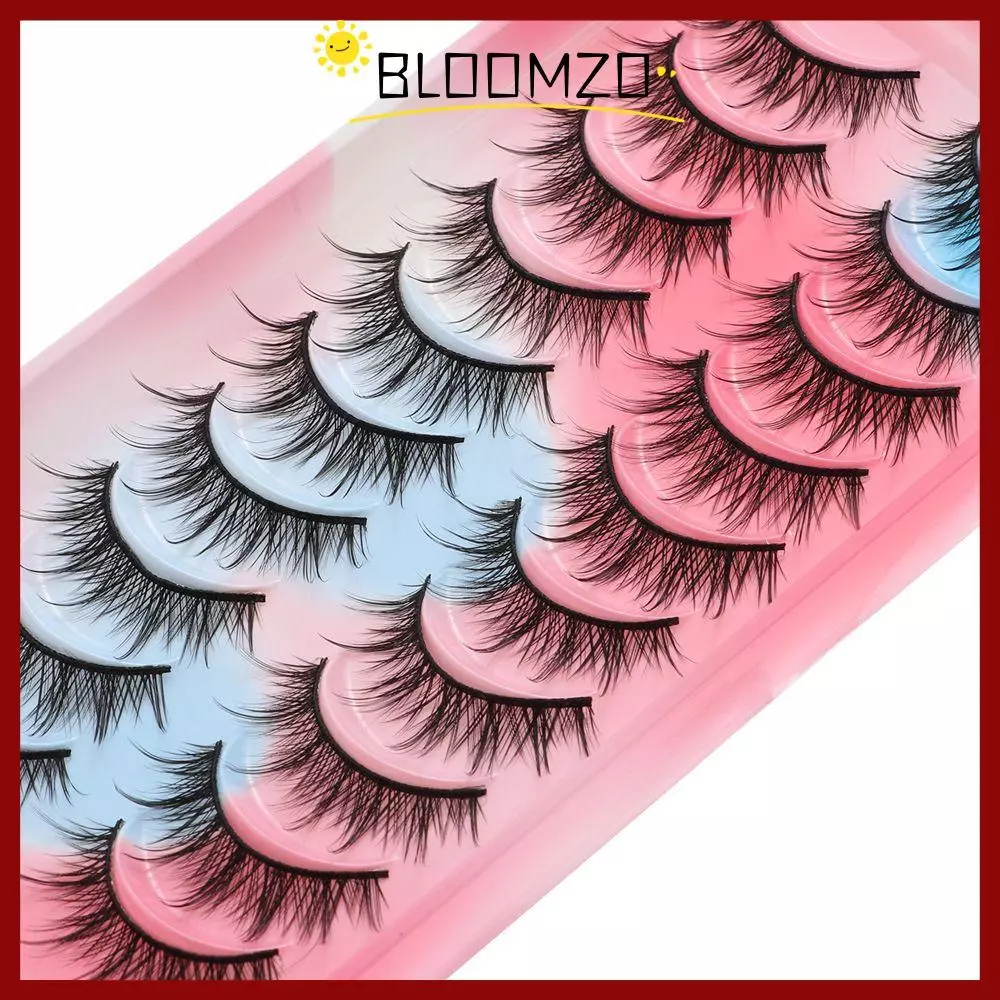 จัดส่งจากประเทศไทยBLOOMZO 10 คู่คอสเพลย์ Lashes Wispy Natural Cat-Eye แต่งหน้า Dramatic Fairy Clusters อะนิเมะ Lashes