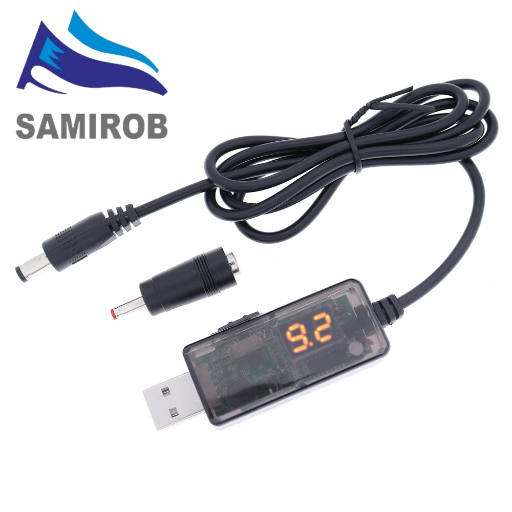 สายแปลงไฟ USB เป็น DC 5V 9V 12V พร้อมสวิตช์