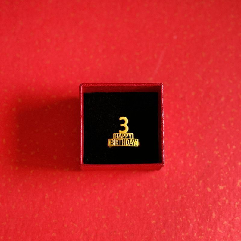 JUA 2nd and 3rd Anniversary Baby's First Birthday Ring symbolizes a smart baby, baby's one-month-old
