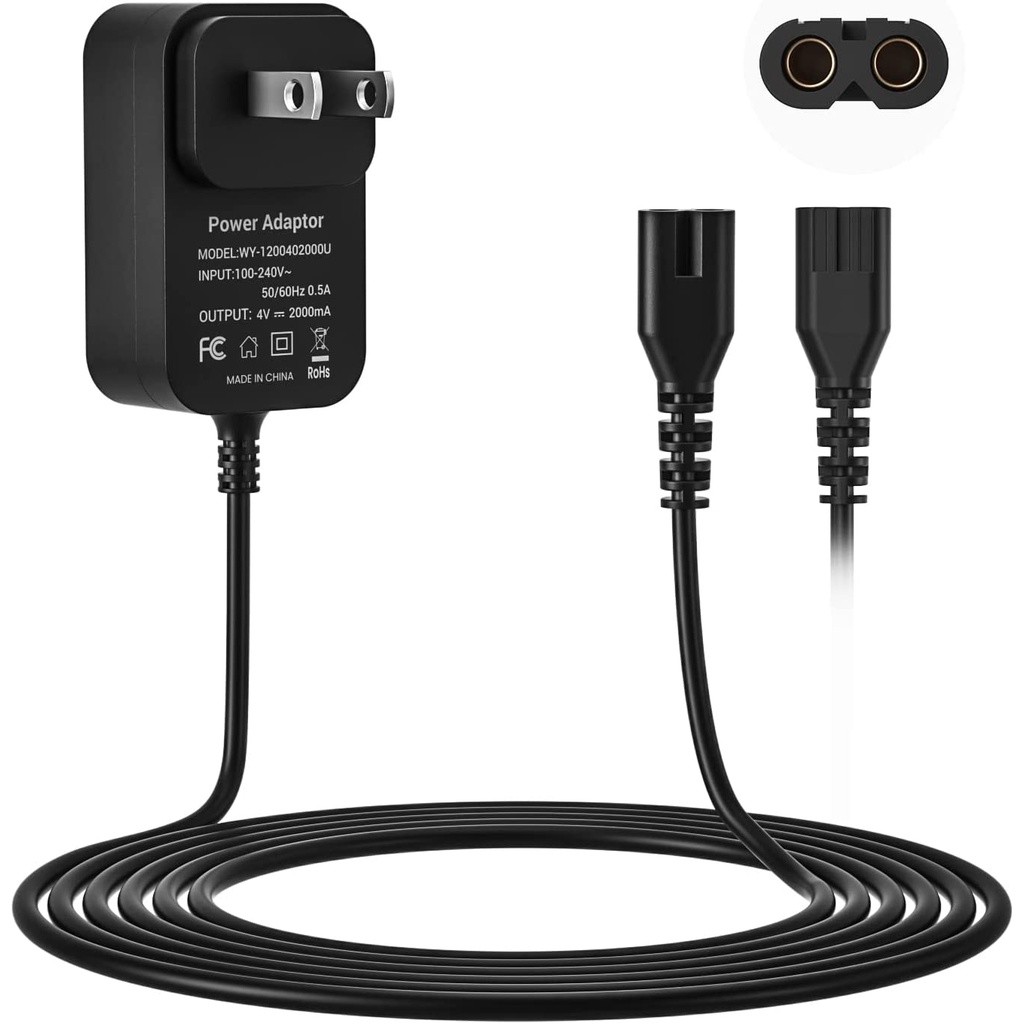 4V 2A Clipper Charger สําหรับเครื่องโกนหนวด Wahl 8148/8164/8591/8504, ใช้งานร่วมกับ Wahl 1919 100