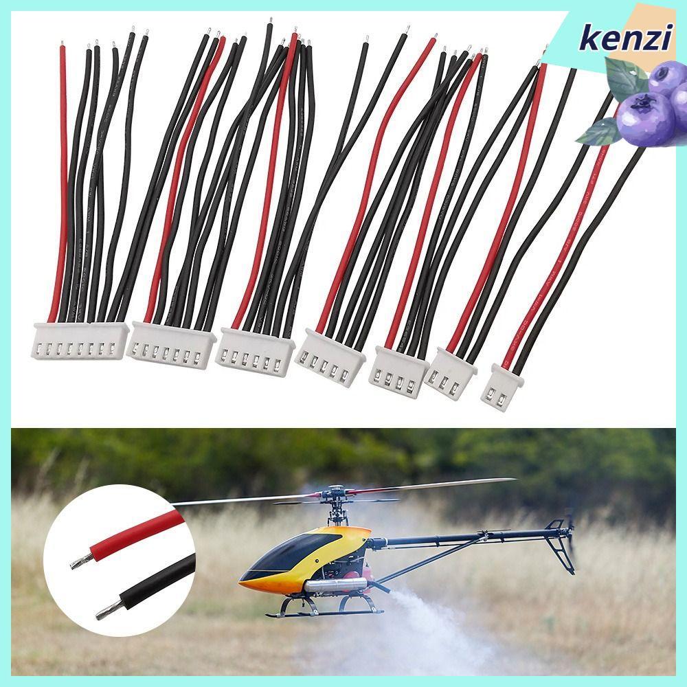 KENZI RC Lipo แบตเตอรี่ Balancer Charger Plug, 1S 2S 3S 4S 5S 6S 7S ขั้วต่อสายไฟซิลิโคน, สายซิลิโคน 22AWG Connector ปลั๊กสายไฟ 2.54 มม.Pitch JST-XH Balancer สาย