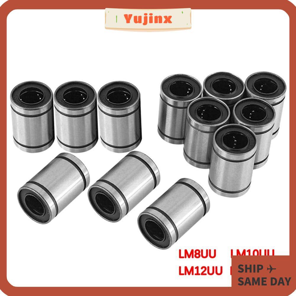 YUJINX Bushing Steel ทนทานสําหรับเครื่องพิมพ์ CNC Part LM8UU LM10UU LM12UU LM16UU