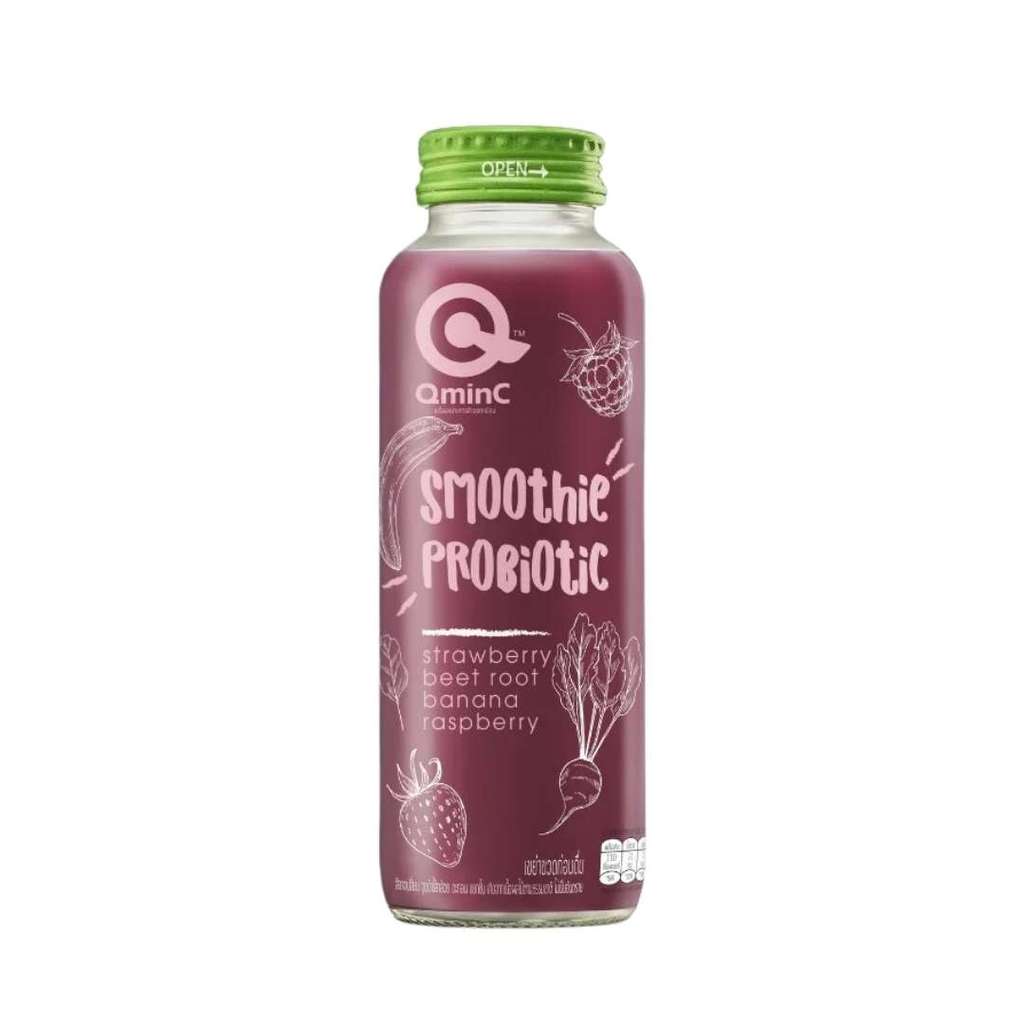 คิวมินซี สมูทตี้สตรอเบอร์รี่บีทรูท(QminC Smoothie Strawberry Beet 250ml.)