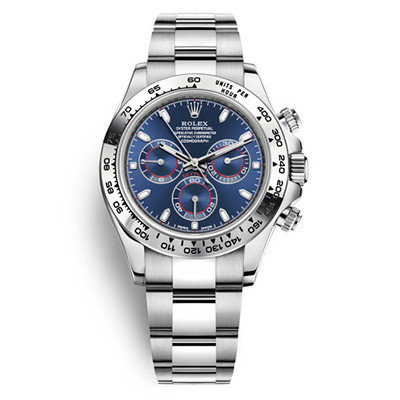 Watch Daytona 18K White Gold Automatic Mechanical Watch นาฬิกาผู้ชาย116509จานสีน้ําเงิน