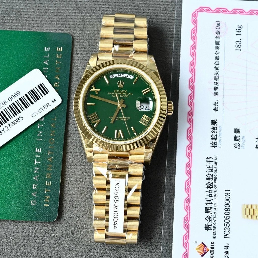 R0lex Original Label 1: 1 Overlord Mens Watch Fine Workmanship Flawless.Log DD น้ําหนักประมาณ 180 กร